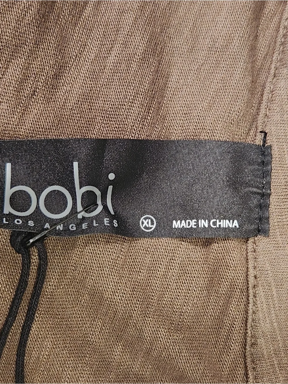 NWT bobi Los Angeles Women’s Cropped Cotton Gauze Short Sleeve Top Summer - Picture 4 of 6
